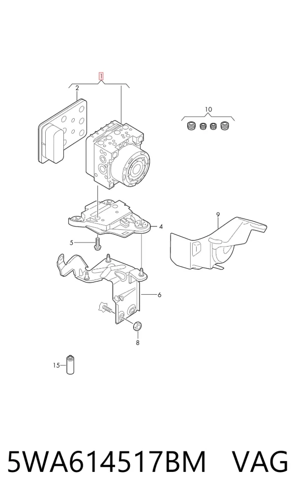 Módulo ABS 5WA614517BM VAG