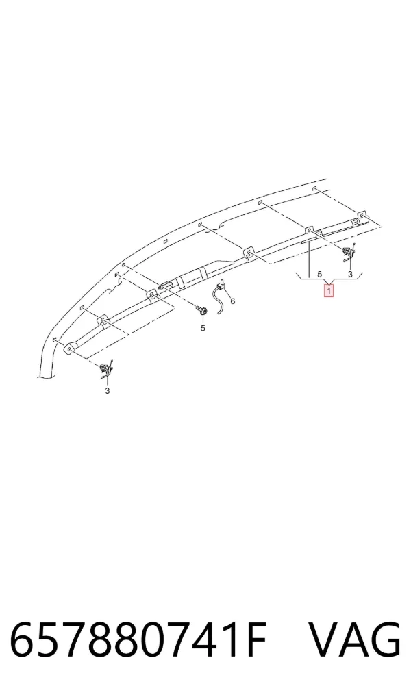 Airbag de cortina lateral izquierda 657880741F VAG