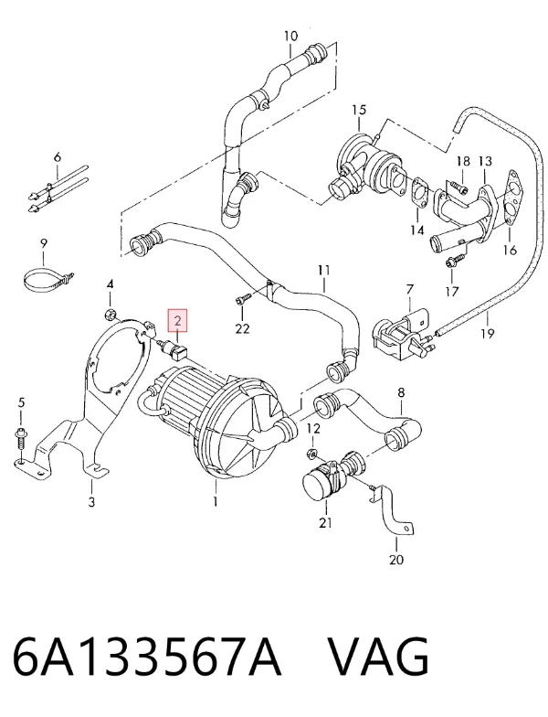 Soporte de la bomba de aire 6A133567A VAG