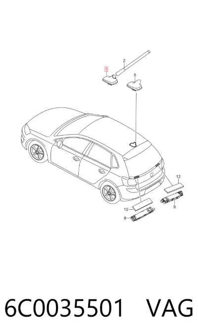 Antena VAG 6C0035501