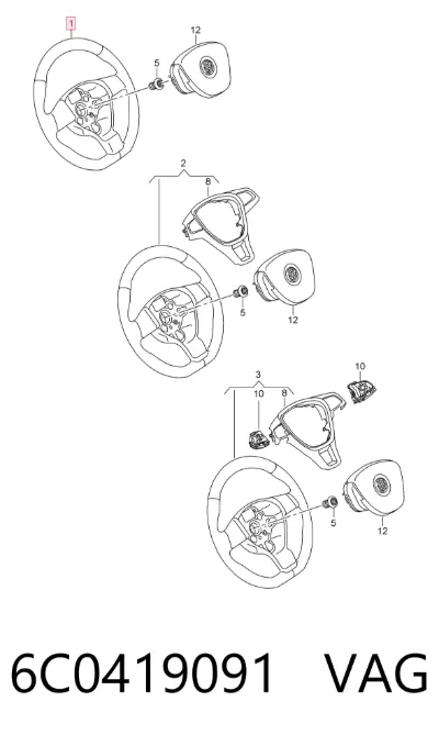 Volante VAG 6C0419091