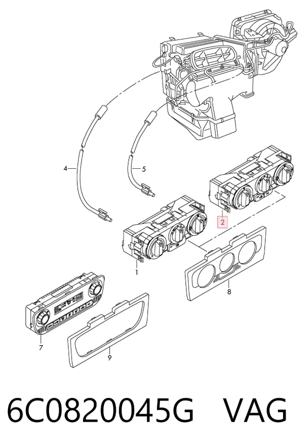 Unidad de control aire acondicionado 6C0820045G VAG