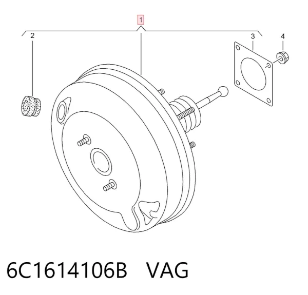 Servofreno 6C1614106B VAG