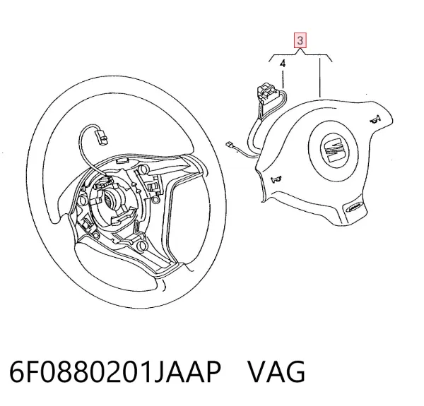 Airbag de volante 6F0880201JAAP VAG