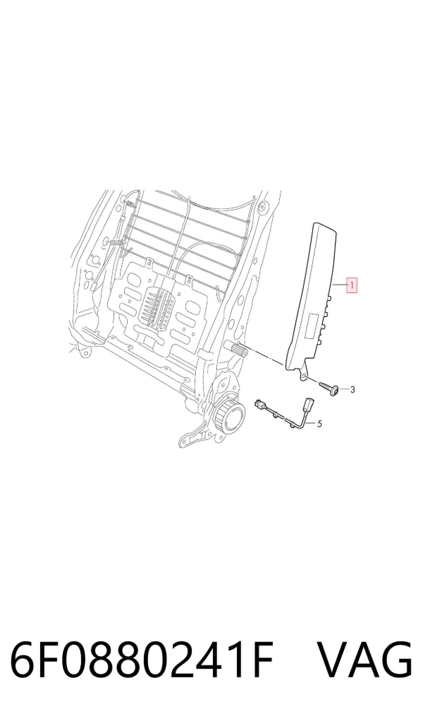 Airbag de respaldo del asiento izquierdo 6F0880241F VAG