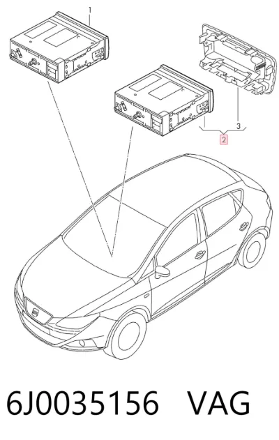 Radio AM/FM VAG 6J0035156