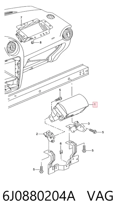 Airbag del pasajero VAG 6J0880204A