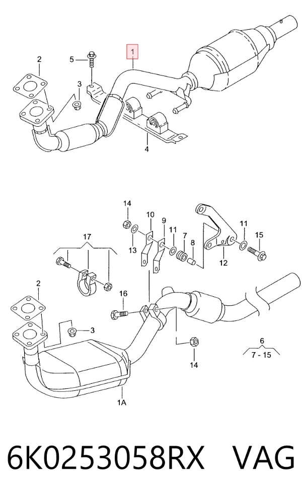 Catalizador 6K0253058RX VAG