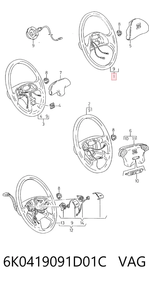 Volante 6K0419091D01C VAG