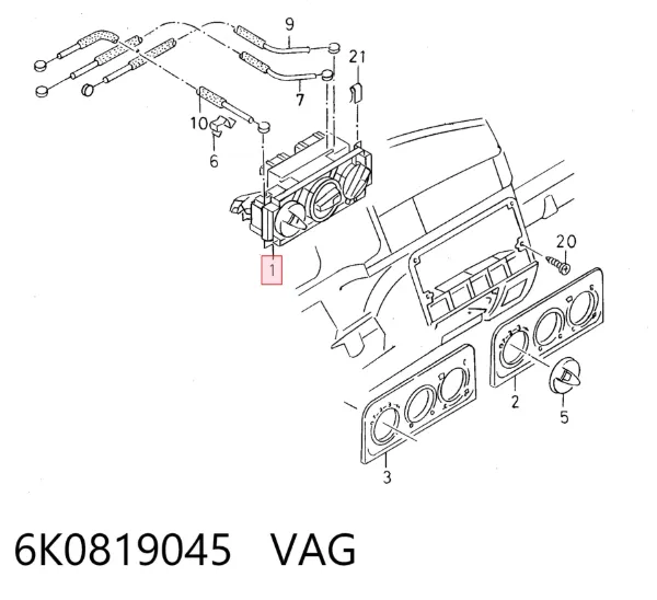 Unidad de control aire acondicionado Seat Inca 6K9