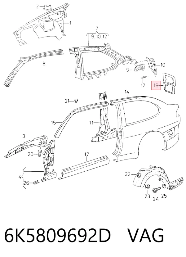  6K5809692D VAG