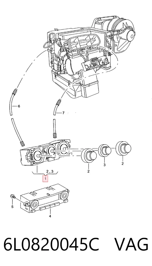 Unidad de control aire acondicionado 6L0820045C VAG