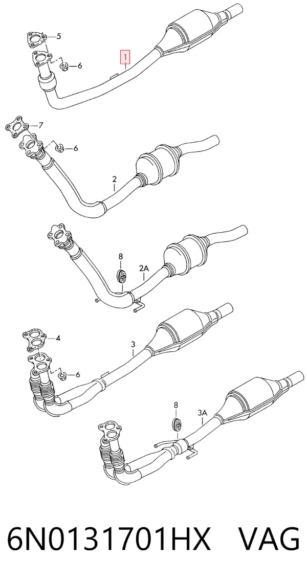 Catalizador 6N0131701HX VAG