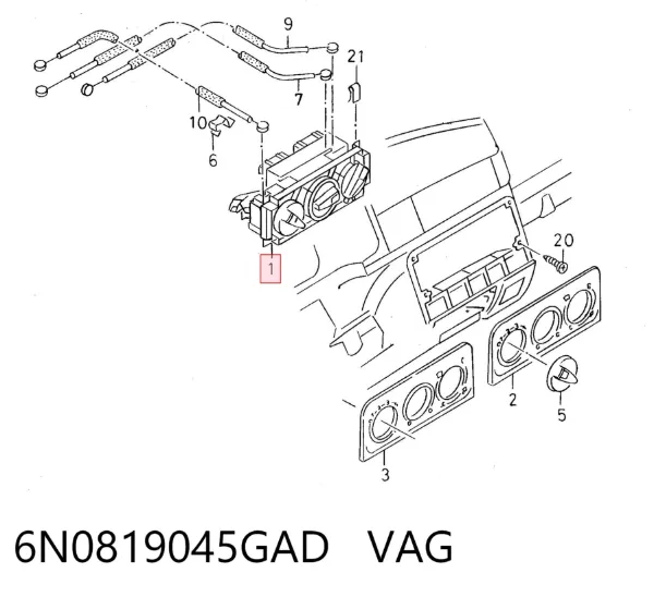 Unidad de control aire acondicionado 6N0819045GAD VAG