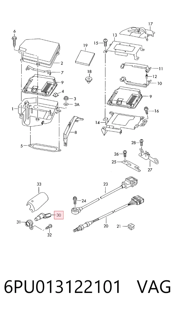 Sensor de árbol de levas 6PU013122101 VAG