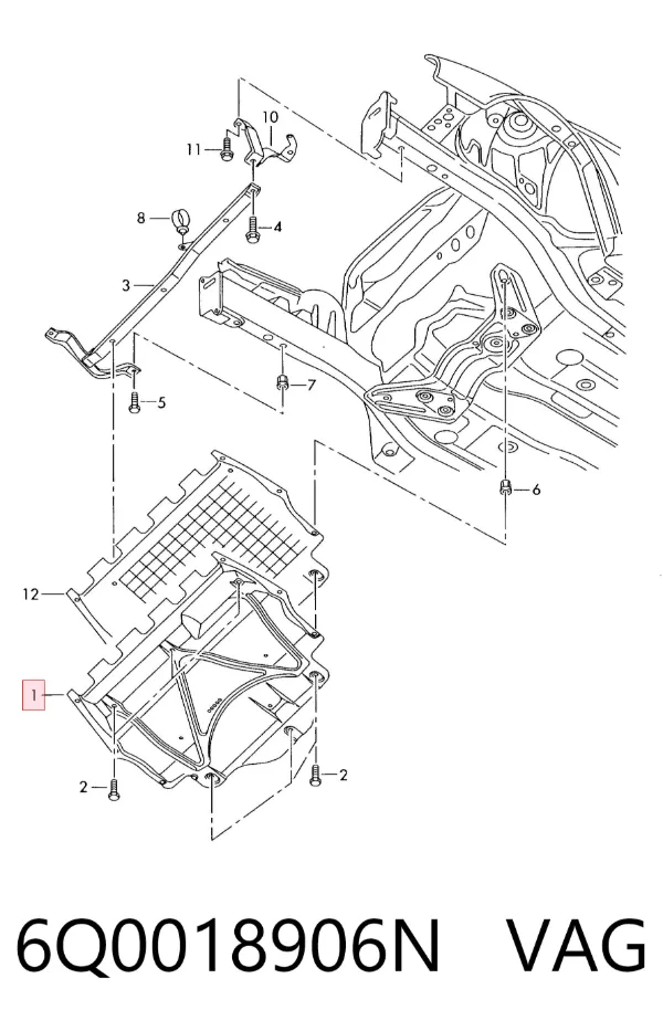 Protección motor / empotramiento 6Q0018906N VAG