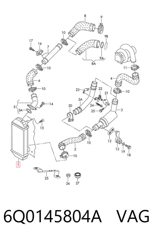 Intercooler 6Q0145804A VAG