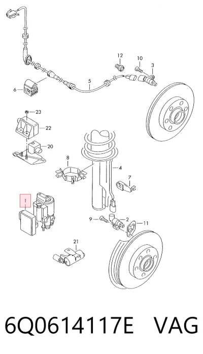 Módulo hidráulico de ABS VAG 6Q0614117E