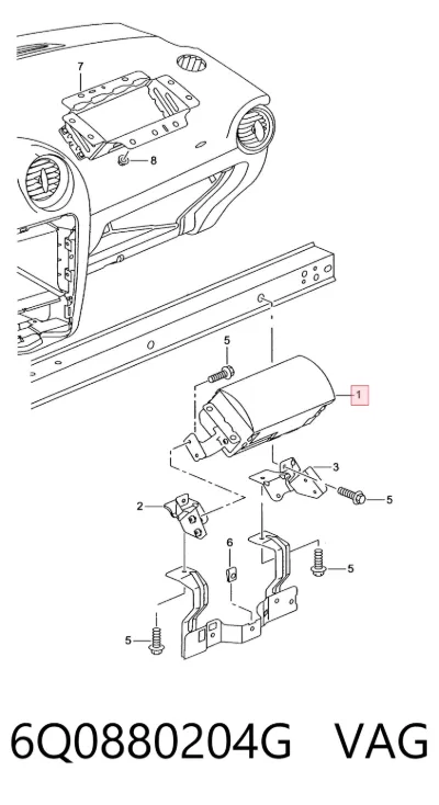 Airbag del pasajero VAG 6Q0880204G