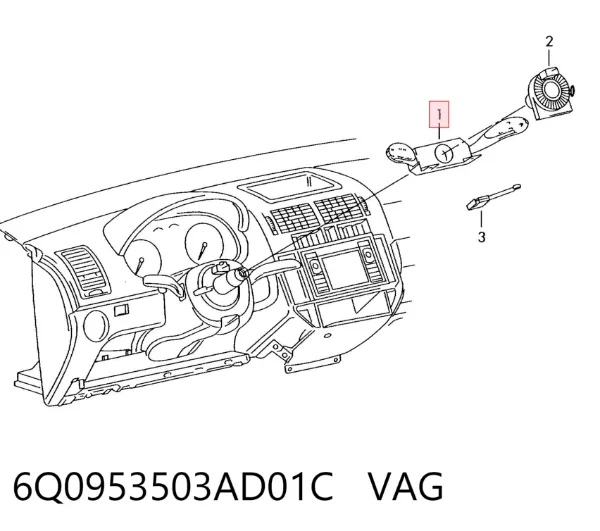 Conmutador columna dirección 6Q0953503AD01C VAG