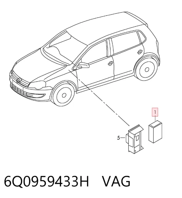 Módulo de confort 6Q0959433H VAG