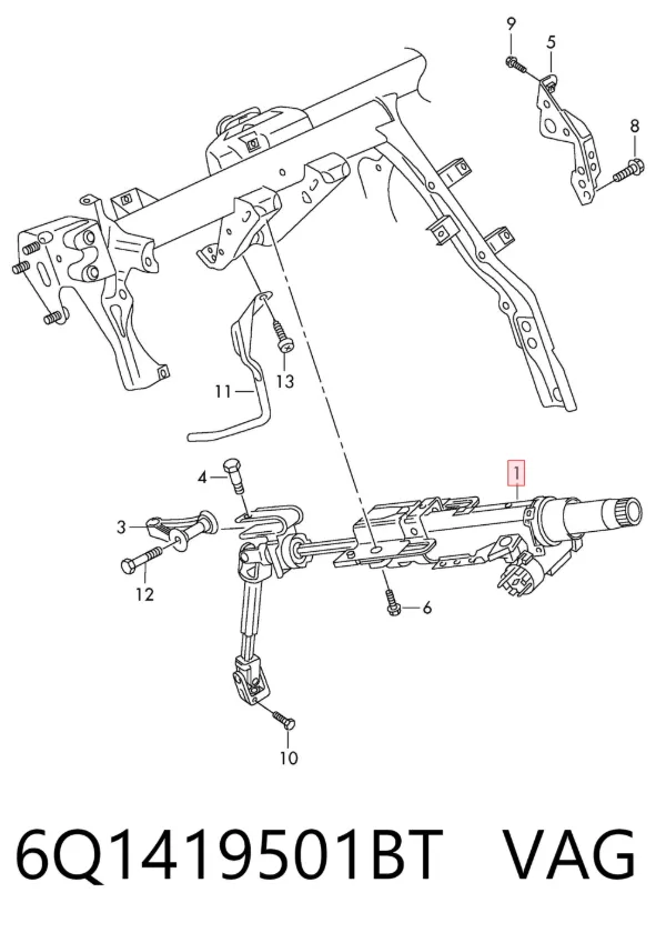 Columna dirección 6Q1419501BT VAG