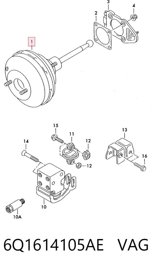 Servofreno 6Q1614105AE VAG