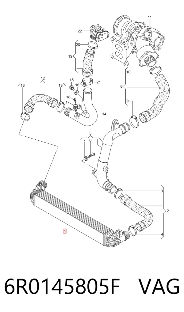 Intercooler 6R0145805F VAG