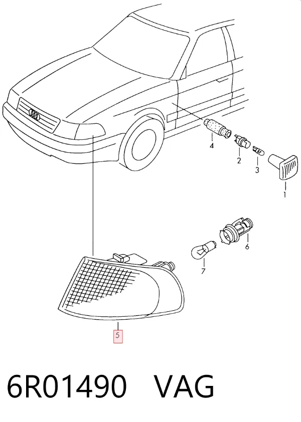 Intermitente izquierdo 6R01490 VAG