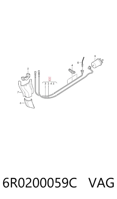 Juego de tuberías de combustible VAG 6R0200059C