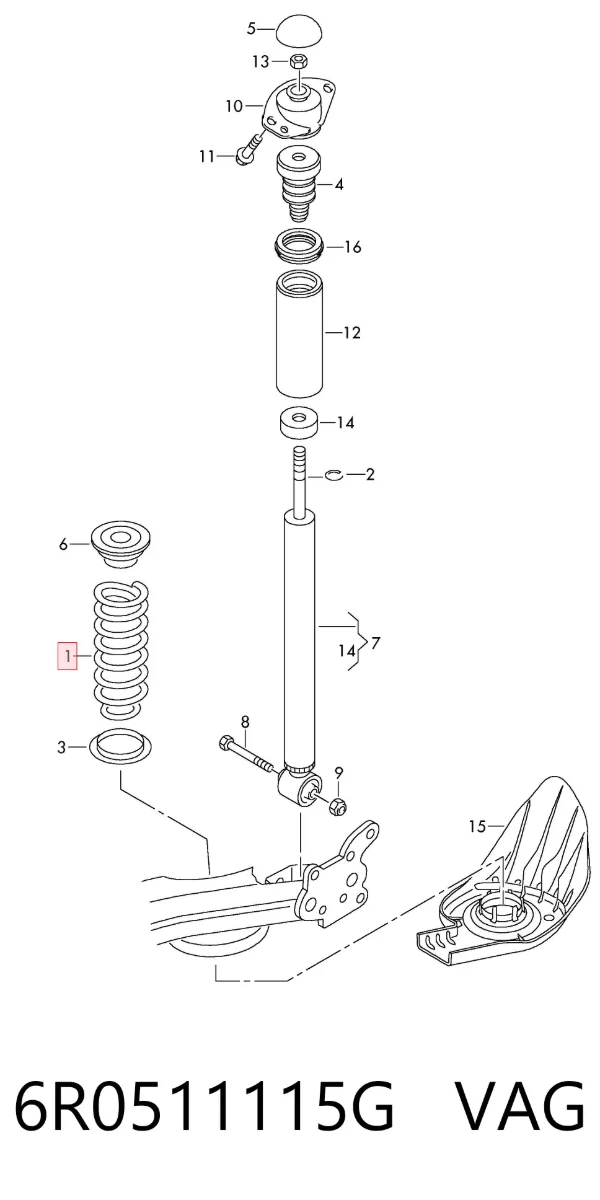 Muelle 6R0511115G VAG