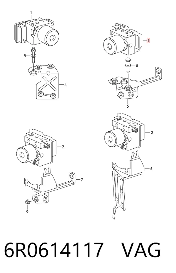 Módulo ABS 6R0614117 VAG