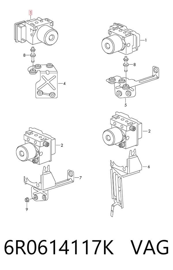Módulo ABS 6R0614117K VAG