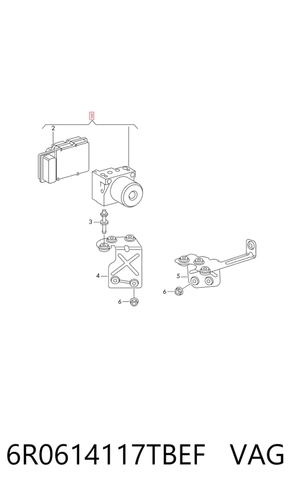 Módulo ABS 6R0614117TBEF VAG