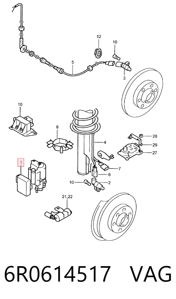 Módulo ABS 6R0614517 VAG
