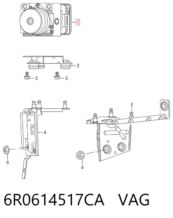 Módulo ABS 6R0614517CA VAG