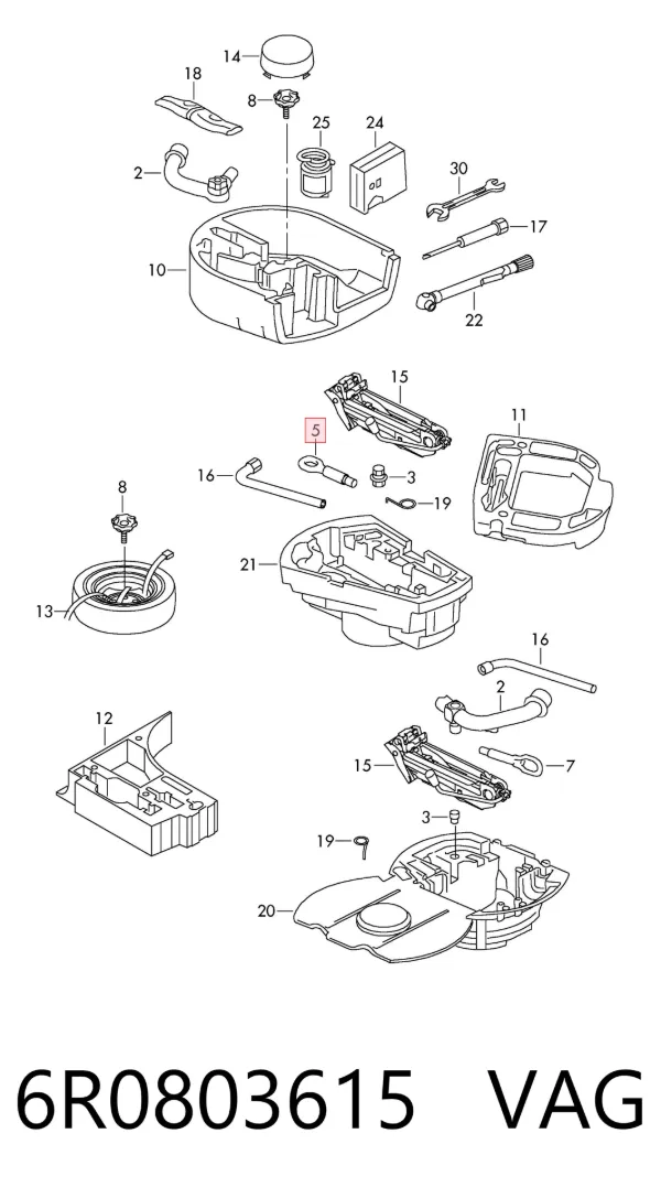 Enganche 6R0803615 VAG