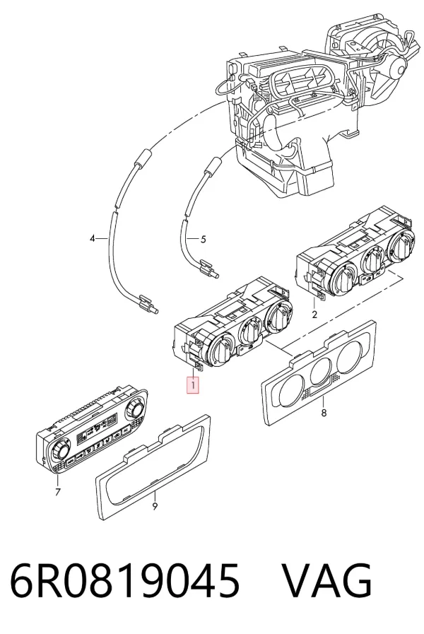 Unidad de control aire acondicionado Volkswagen Polo V RUS