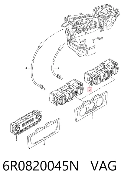 Módulo de modos de calefacción/aire acondicionado VAG 6R0820045N