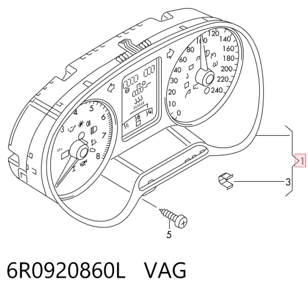 Cuadro instrumentos 6R0920860L VAG