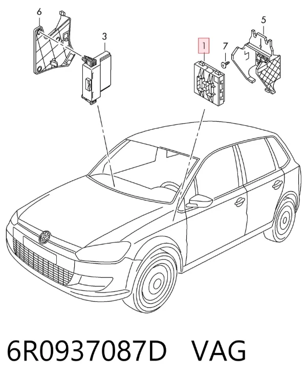 Módulo de confort 6R0937087D VAG
