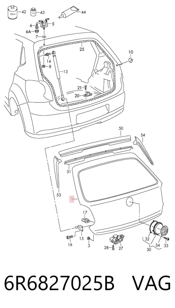 Puerta trasera 6R6827025B VAG
