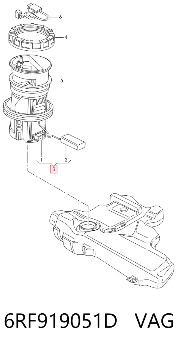 Bomba de gasolina 6RF919051D VAG