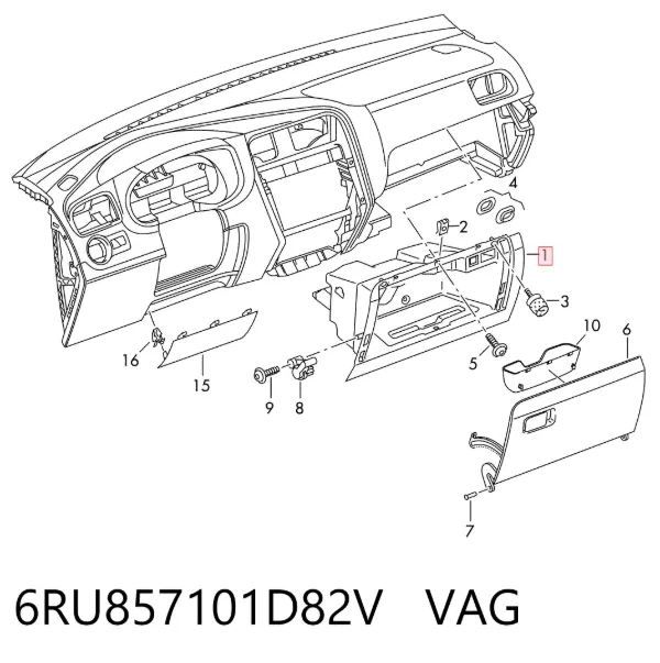 Guantera Volkswagen Polo V RUS