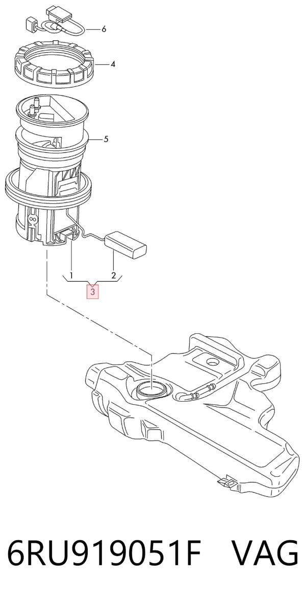 Bomba de gasolina 6RU919051F VAG