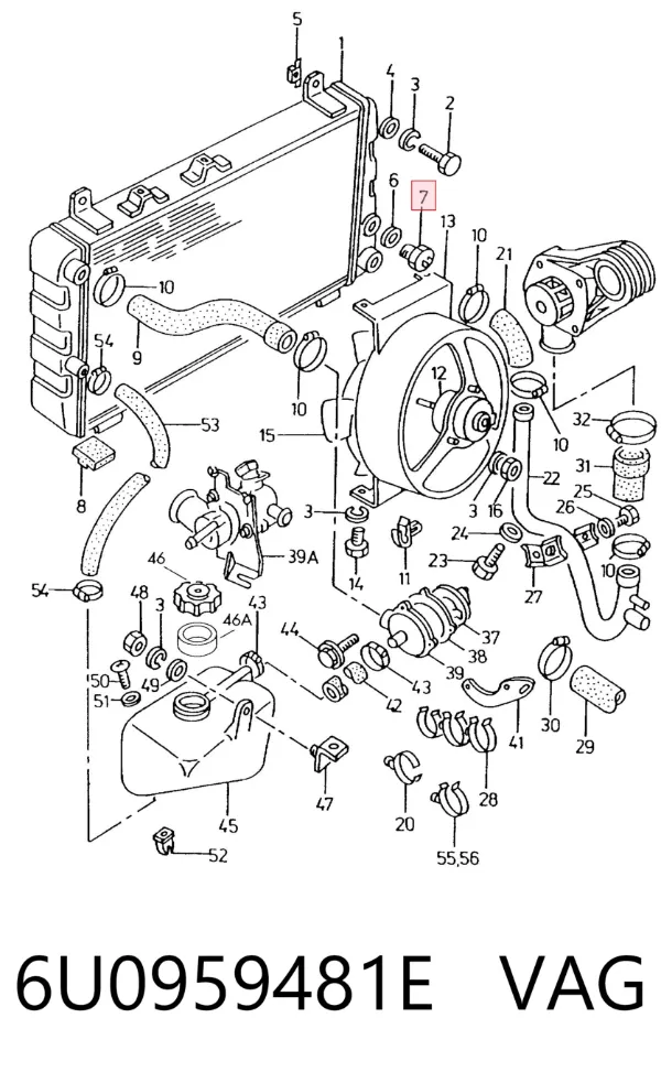 Sensor de temperatura 6U0959481E VAG