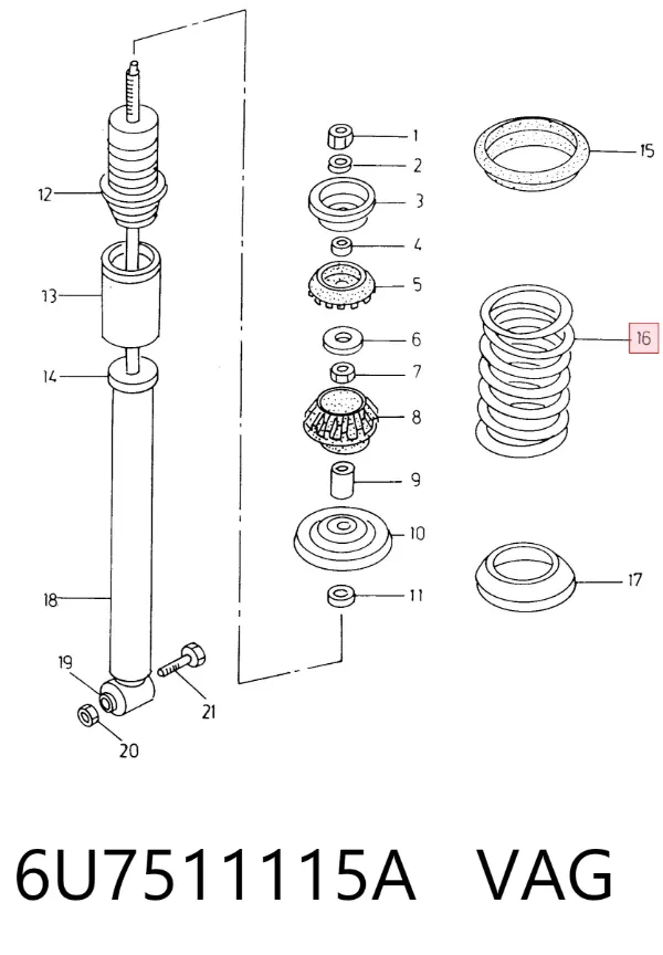 Muelle 6U7511115A VAG