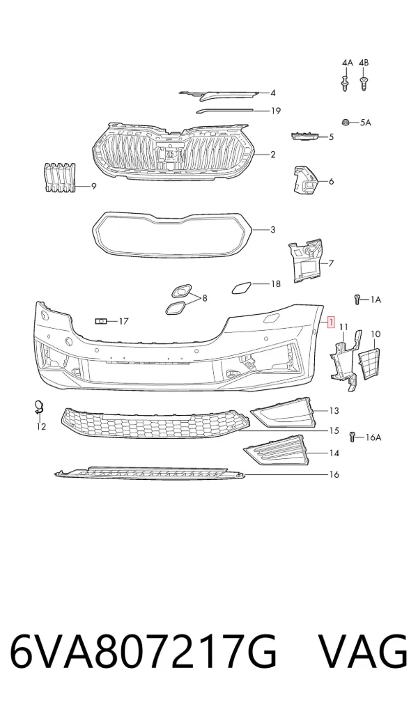 Paragolpes 6VA807217G VAG