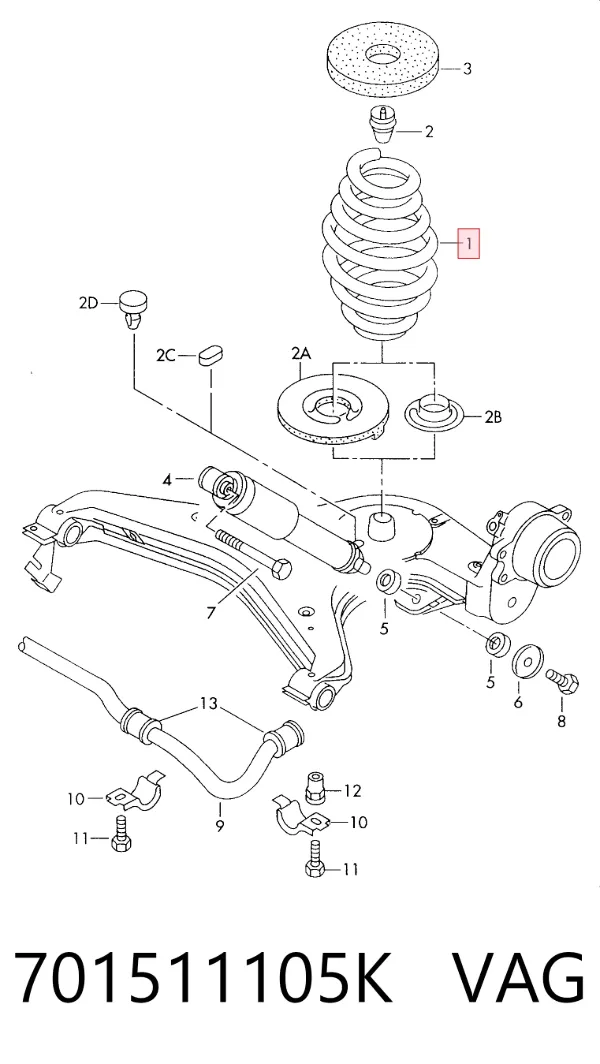 Muelle 701511105K VAG