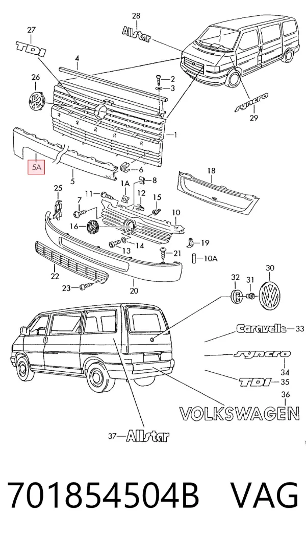 Tapa Para Faro Inferior 701854504B VAG